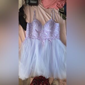 Lavender Sequin Embellished Dress